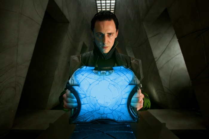 Loki holding the Tesseract from Marvel Comics
