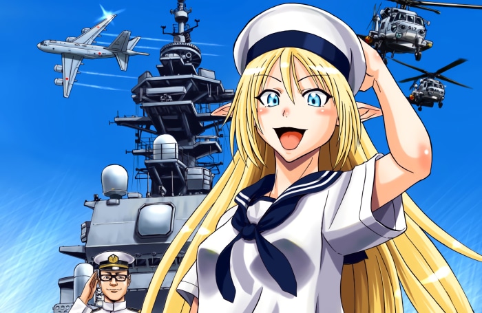 Tuka Luna Marceau from GATE on a Battleship