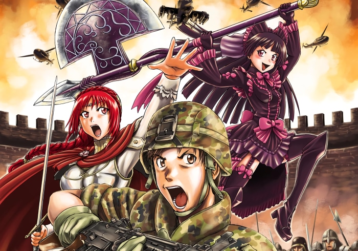 GATE: Rory Mercury, Piña Co Lada, and Yōji Itami in battle