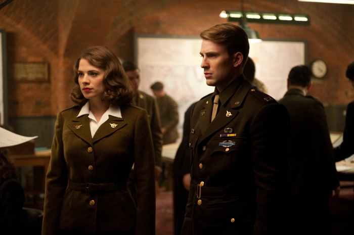Steve Rogers and Peggy Carter in uniform