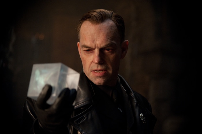Johann Schmidt from Captain America: The First Avenger holding the Tesseract
