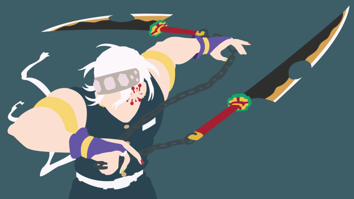 Tengen Uzui from Demon Slayer Minimalist 4K Artwork