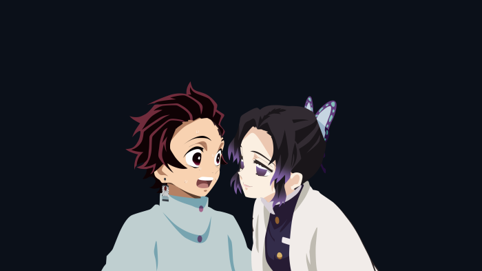 Tanjiro Kamado and Shinobu Kochou from Demon Slayer 4K