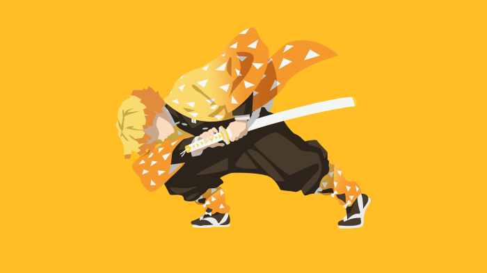 Zenitsu Agatsuma from Demon Slayer: Kimetsu No Yaiba Minimalist