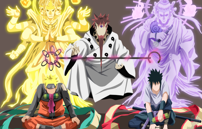 Naruto, Sasuke, and Hagoromo Otsutsuki