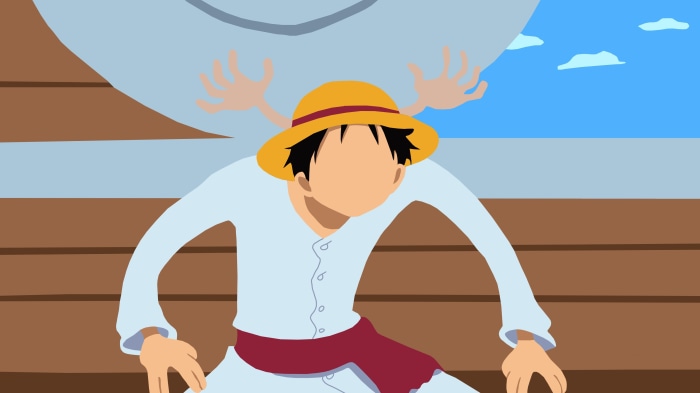 Monkey D. Luffy from One Piece 4K Minimalist