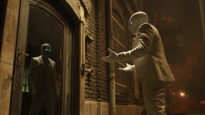 Moon Knight in a suit