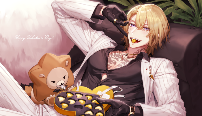 Luca Kaneshiro from Nijisanji with Chocolates