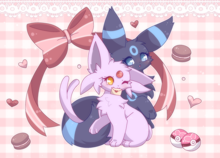 Espeon and Umbreon from Pokémon