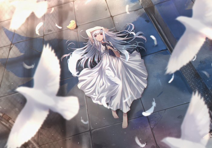 Lize Helesta from Nijisanji with birds