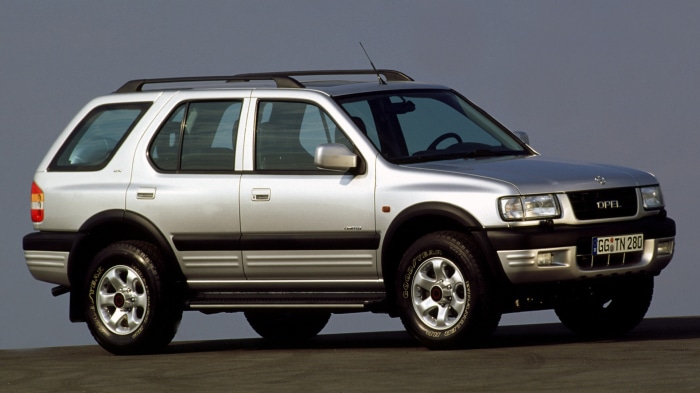 Silver Opel Frontera SUV