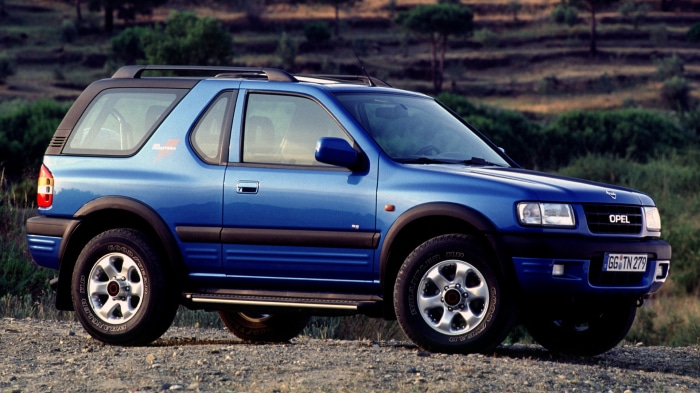 Blue Opel Frontera Sport HD SUV