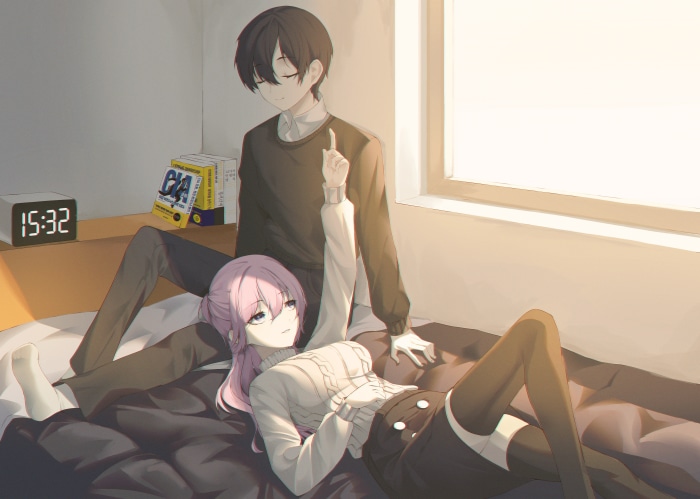 Yuu Izumi and Micchon Shikimori from Shikimoris Not Just A Cutie 4K