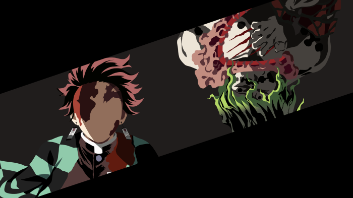 Tanjiro Kamado and Gyutaro from Demon Slayer 4K