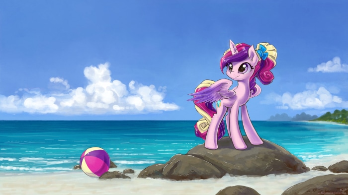 Princess Cadance from My Little Pony on a beach