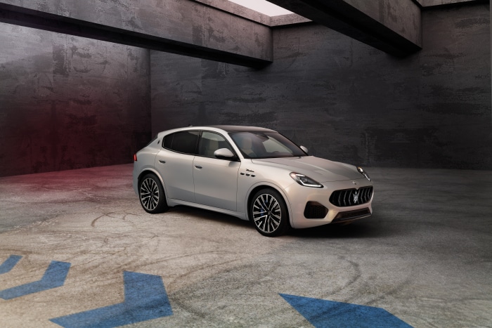 Maserati Grecale Modena in a concrete garage