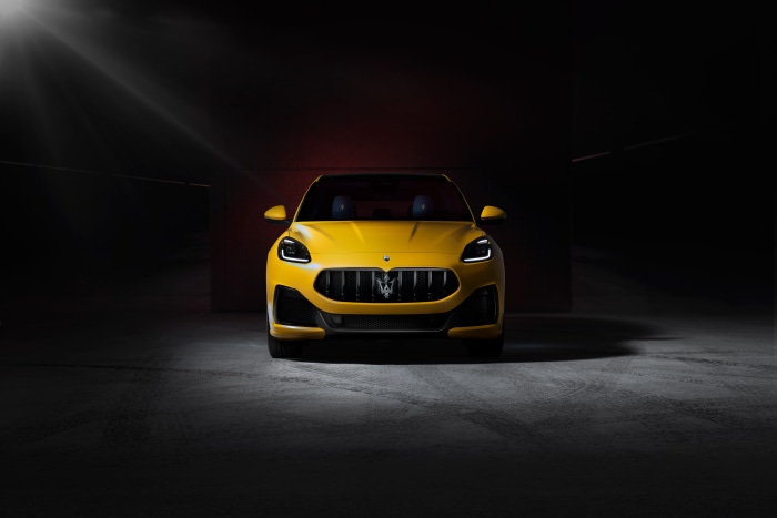 Yellow Maserati Grecale Trofeo SUV