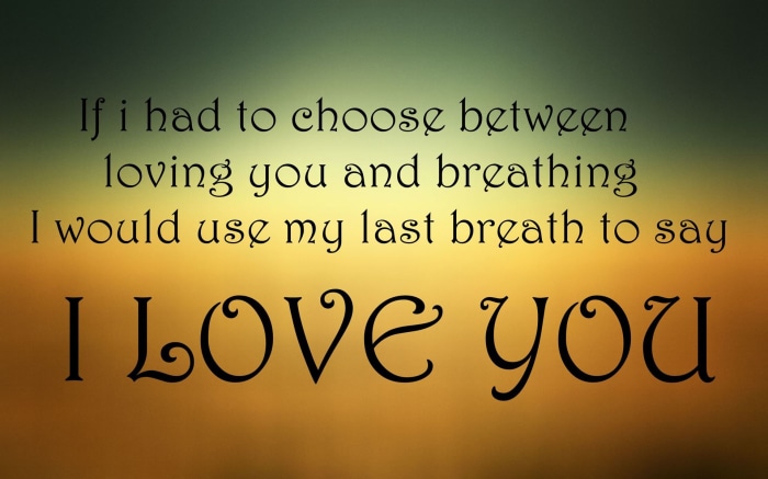 Quote about love and breathing