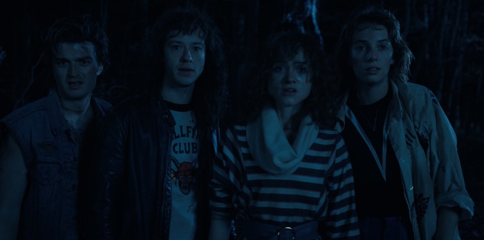 Four people in Stranger Things