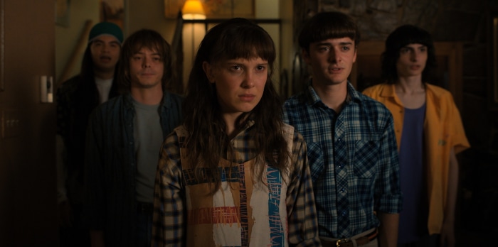Eleven and friends from Stranger Things