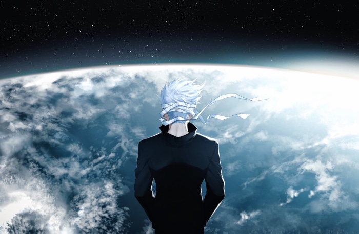 Satoru Gojo from Jujutsu Kaisen in space