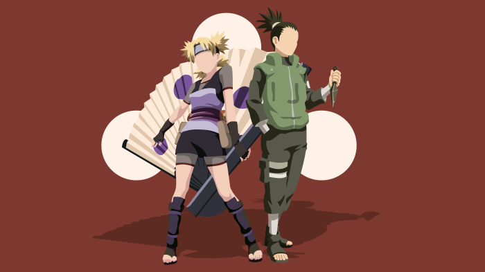 Shikamaru Nara and Temari from Naruto 4K