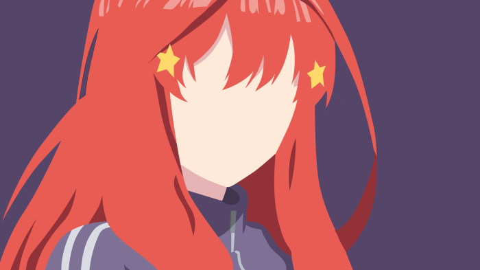 Itsuki Nakano from The Quintessential Quintuplets Minimalist 4K