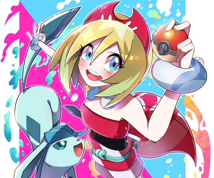Irida and Glaceon from Pokémon Legends: Arceus
