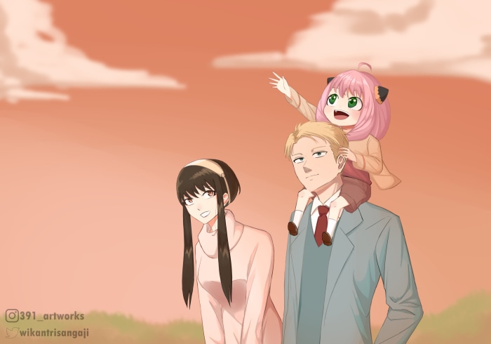 Anya, Yor, and Loid Forger from Spy X Family 4K
