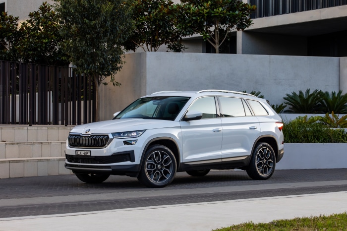 White Skoda Kodiaq SUV parked outdoors