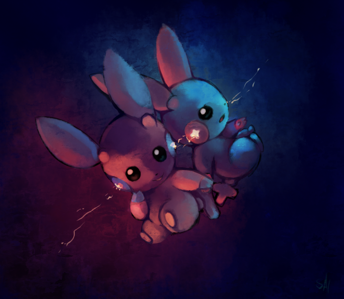 Plusle and Minun from Pokémon