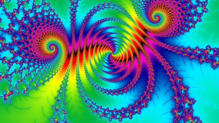 Abstract fractal pattern with vibrant colors