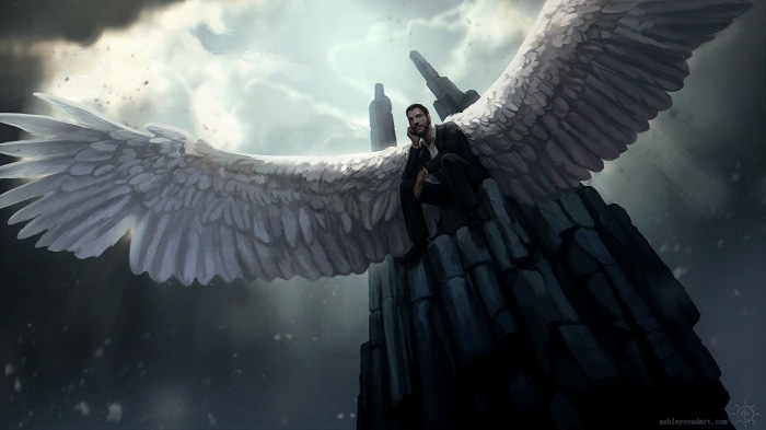 Lucifer Morningstar with Angel Wings