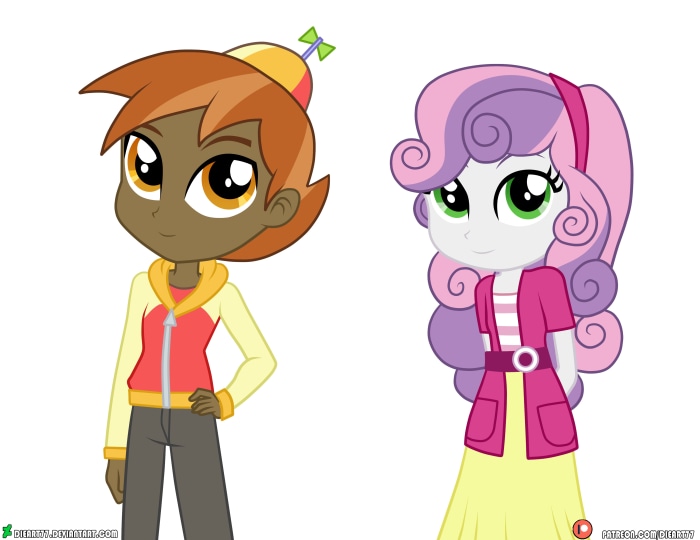Sweetie Belle and Mash Buttonsby by Dieart77