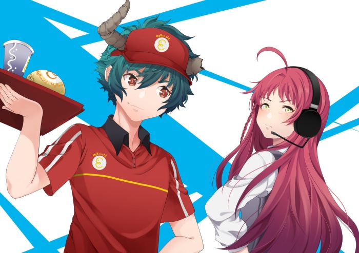 Sadao Maou and Emi Yusa from The Devil Is A Part-Timer!
