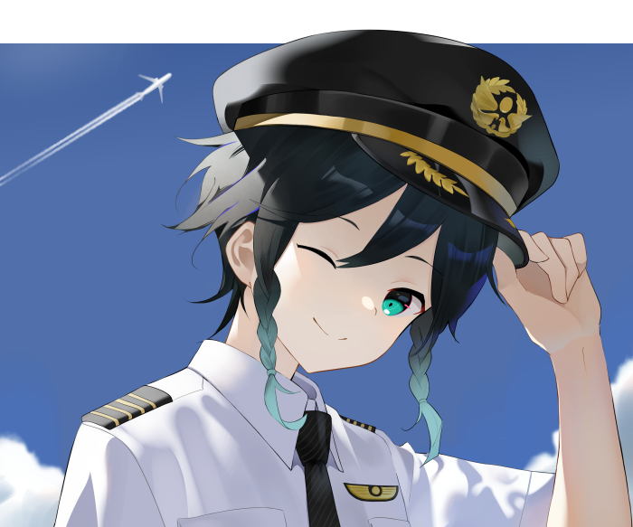 Venti from Genshin Impact as a pilot