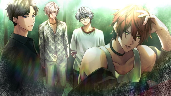 DIG-ROCK HD characters: Mashiro Fuyuki, Kurono Tokitou, Haiji Sumizome, Akane Higurashi