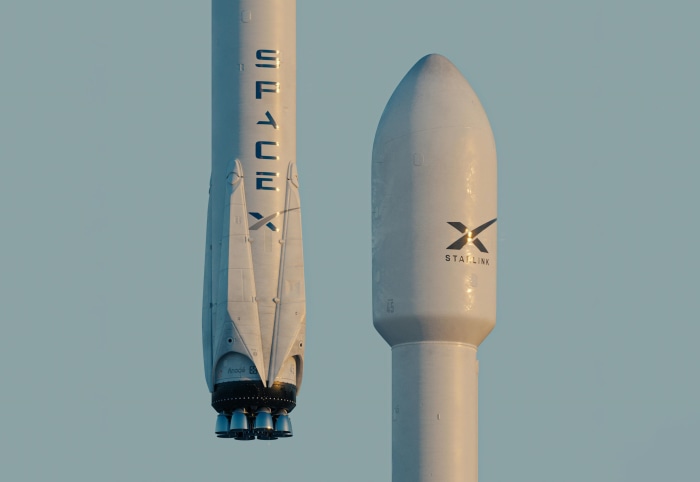 SpaceX Falcon 9 rocket and Starlink payload