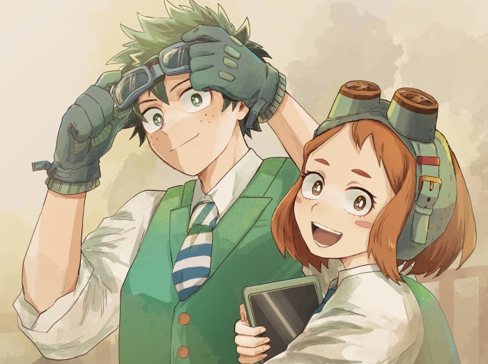 Izuku Midoriya and Ochako Uraraka from My Hero