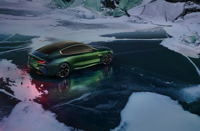 BMW M8 Concept Car on Ice 4K
