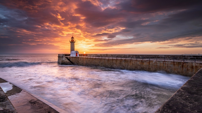 Lighthouse at sunset