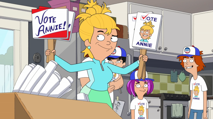 Annie Harris and supporters campaigning