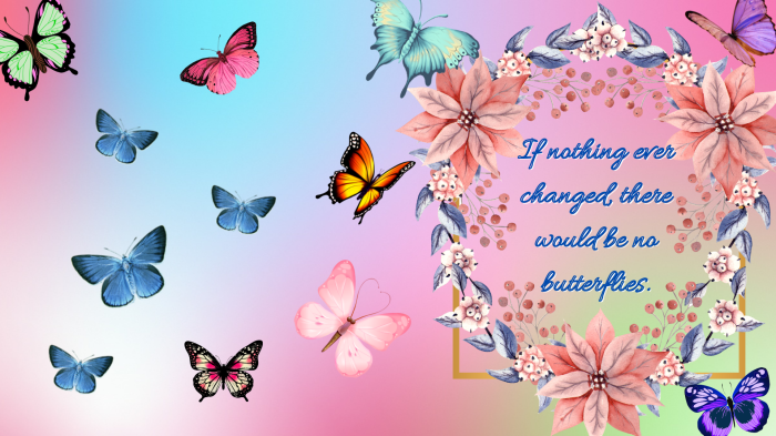 Quote about butterflies and change