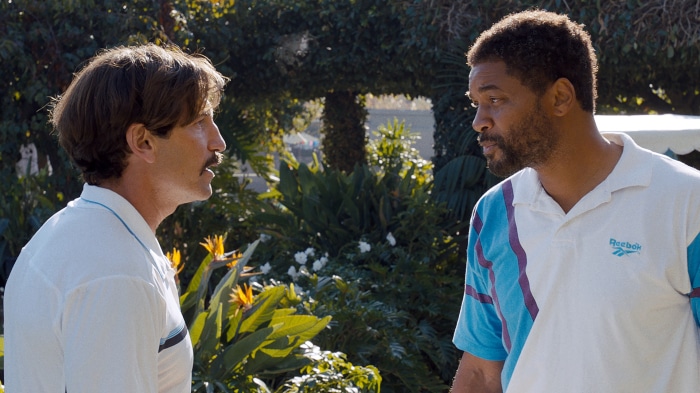 Richard Williams and Coach Paul (Jon Bernthal) in King Richard