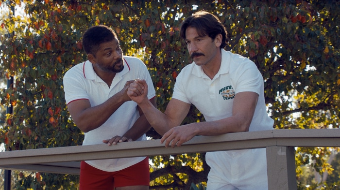 Will Smith and Jon Bernthal in King Richard