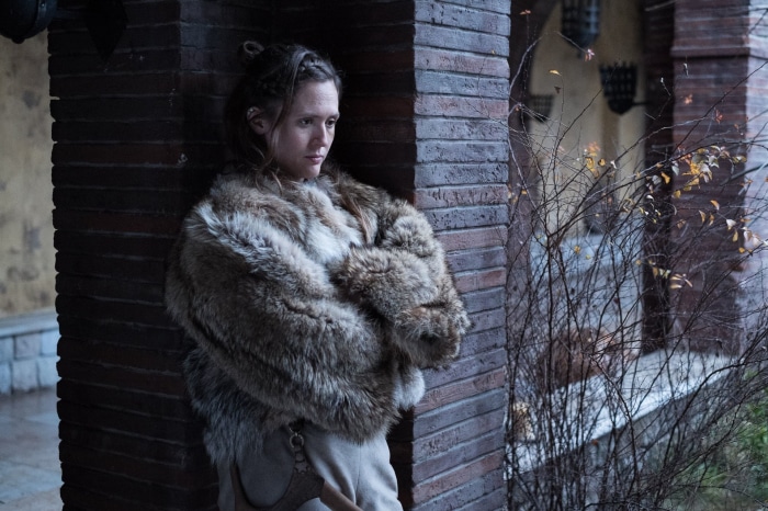Woman in fur coat from The Last Kingdom