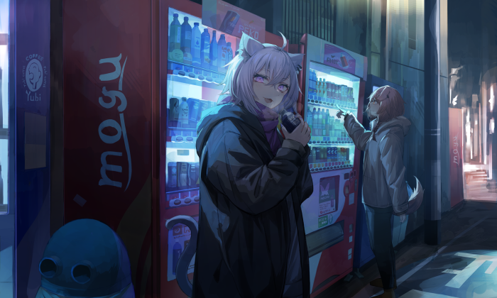 Nekomata Okayu and Inugami Korone from Hololive