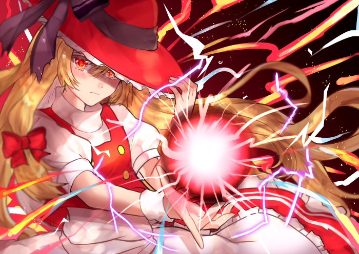 Marisa Kirisame from Touhou Project casting a spell