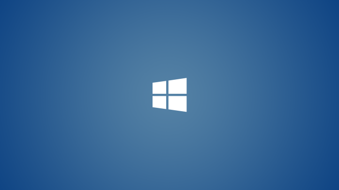 Windows 10 Logo on Blue Background