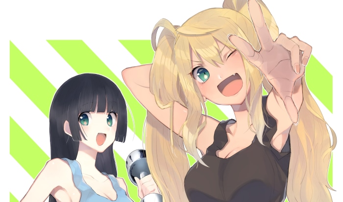 Hibiki Sakura and Akemi Souryuuin from How Heavy Are The Dumbbells You Lift?